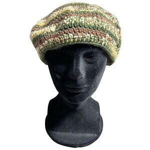 NEW Women's Handmade Beanie Tam Hat Rasta EXTRA BAGGIE Mint Chocolate